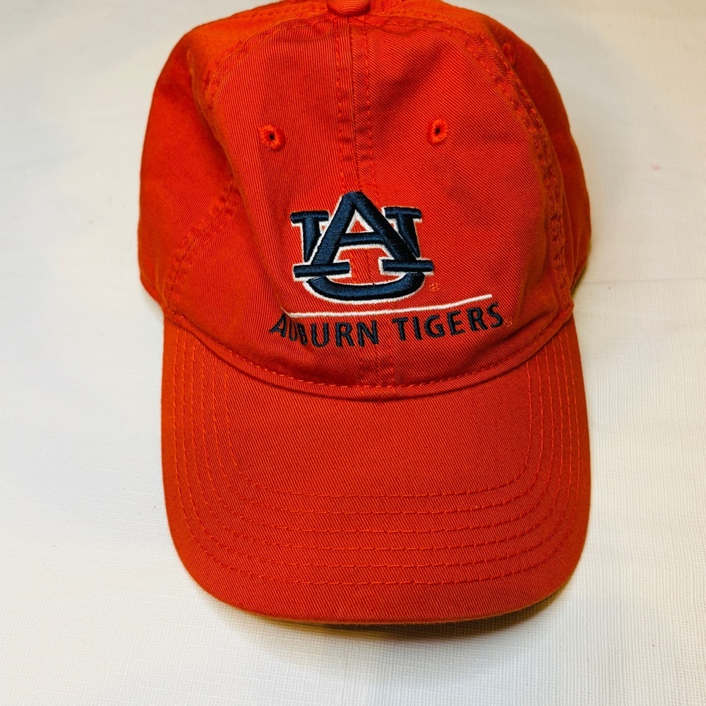 Legacy Orange Baseball Cap with Navy Embroidered AU Logo